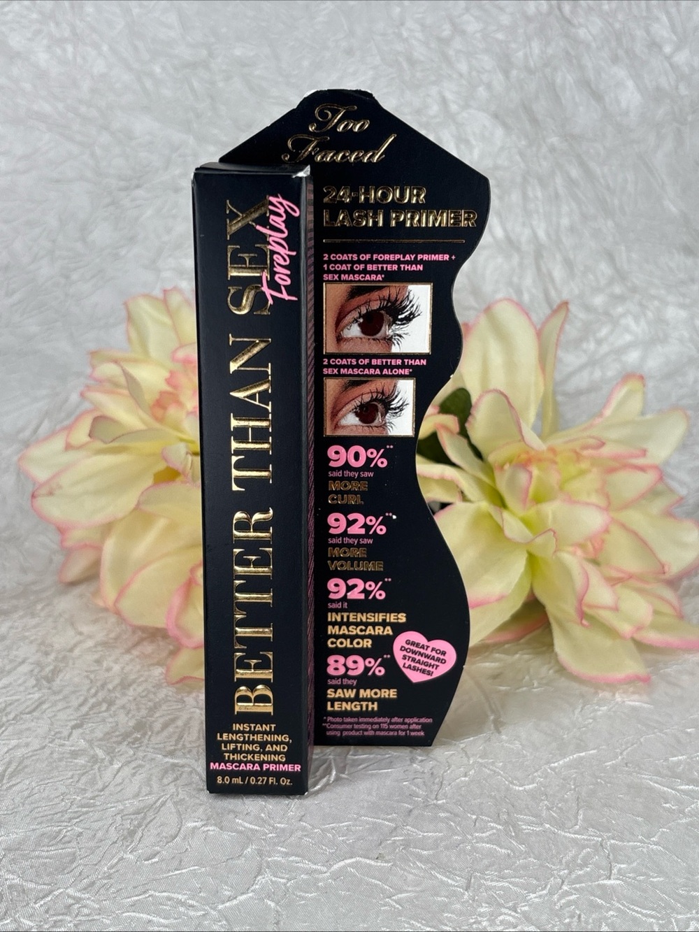 Too Faced Better Than Sex Foreplay Mascara Primer - Pitch Black - NIB